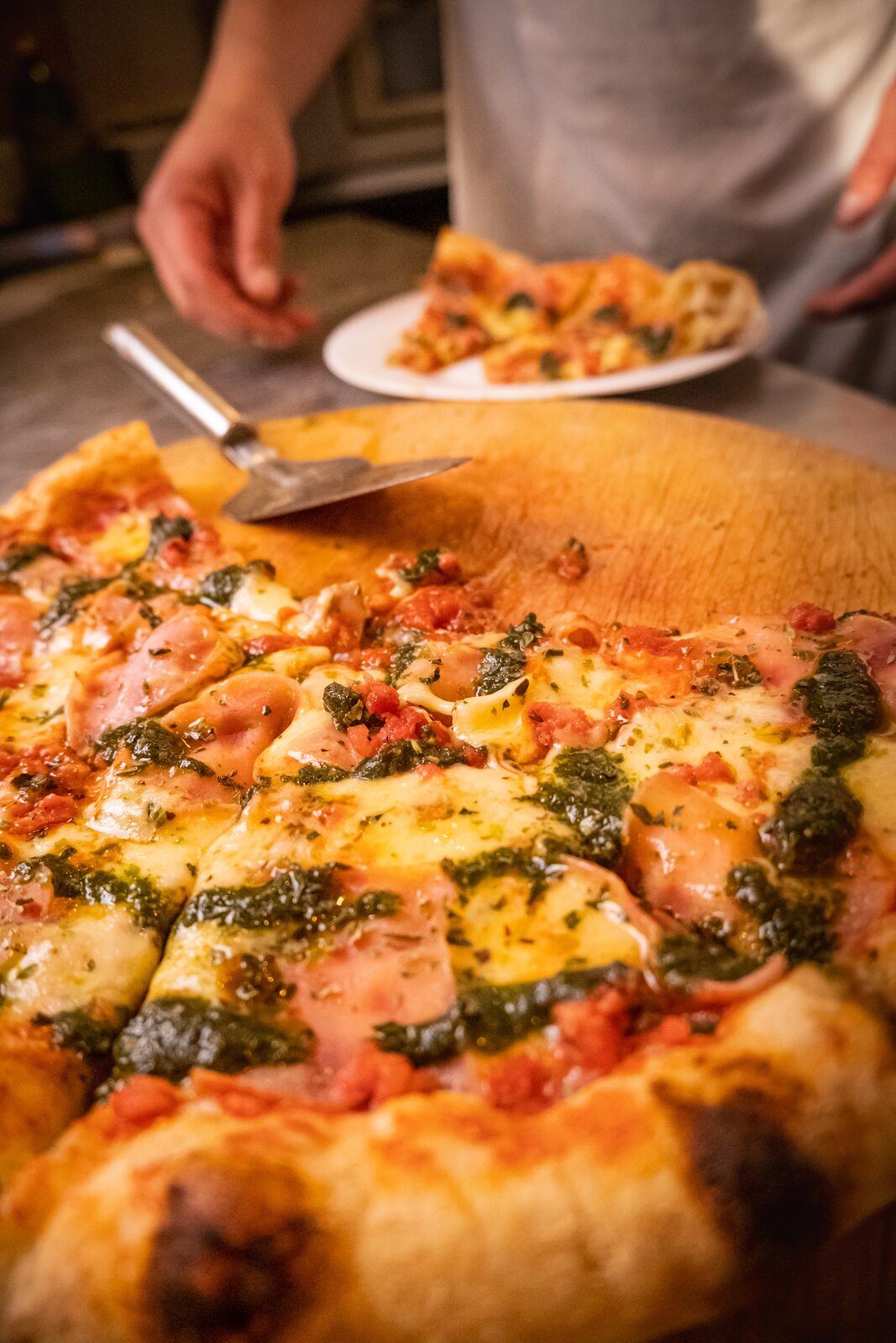 Pizza artesanal de jamón Luca Tavola