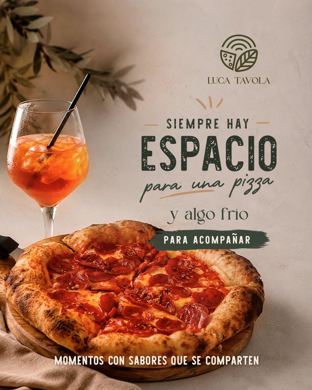 Publicación de Luca Tavola: siempre hay espacio para una pizza